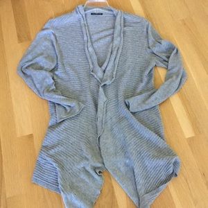 Eileen Fisher long ribbed cotton cardigan